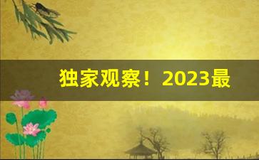 独家观察！2023最便宜的烟是多少钱“待贾而沽”