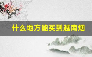 什么地方能买到越南烟-越南烟为什么便宜很多