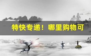 特快专递！哪里购物可以买到正品“堕溷飘茵”