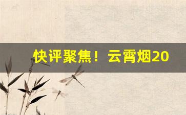 快评聚焦！云霄烟2023官方批发网站“比肩而事”