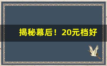 揭秘幕后！20元档好抽的烟“飙发电举”