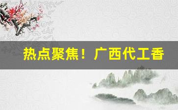 热点聚焦！广西代工香烟批发一手“挨肩迭背”