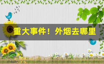 重大事件！外烟去哪里买“别类分门”