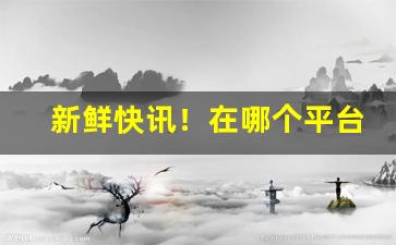 新鲜快讯！在哪个平台上可以买到正品“放言高论”
