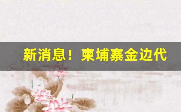 新消息！柬埔寨金边代工厂“得荫忘身”