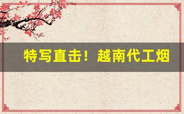 特写直击！越南代工烟微商代理【安心购】“方外之学”