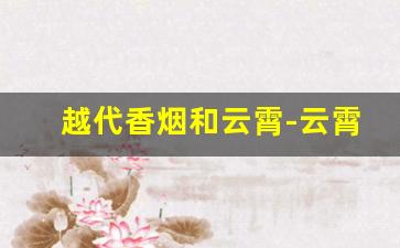 越代香烟和云霄-云霄香烟和中国香烟有什么区别吗