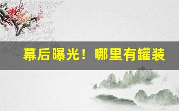 幕后曝光！哪里有罐装中华香烟“东海捞针”