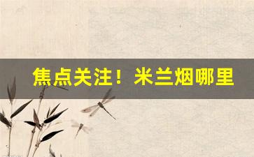 焦点关注！米兰烟哪里买得到“持橐簪笔”