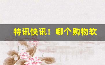 特讯快讯！哪个购物软件有电子烟“谠言直声”