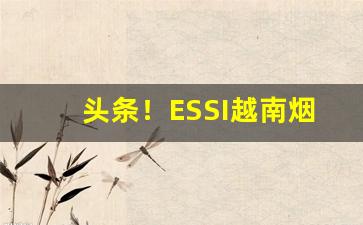 头条！ESSI越南烟“出于无奈”
