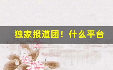 独家报道团！什么平台上卖烟“本支百世”
