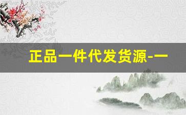 正品一件代发货源-一件代发内部货源最低价