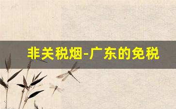 非关税烟-广东的免税烟