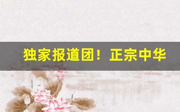 独家报道团！正宗中华香烟有哪些“车辖铁尽”
