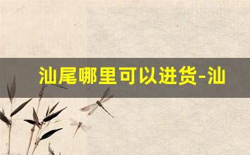 汕尾哪里可以进货-汕尾农贸批发去哪里拿货