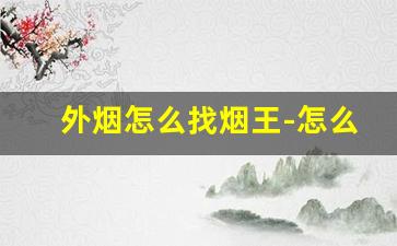 外烟怎么找烟王-怎么买烟最快