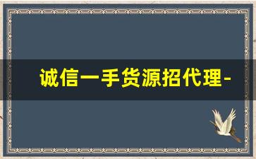 诚信一手货源招代理-独家一手货源总部招加盟
