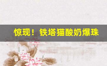 惊现！铁塔猫酸奶爆珠哪里有卖“杯水之谢”