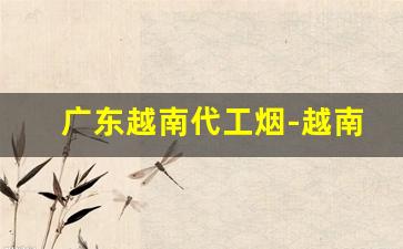 广东越南代工烟-越南代加工的烟可以买吗